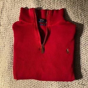 Polo by Ralph Lauren Estate Rib 1/4 Zip Pullover Red